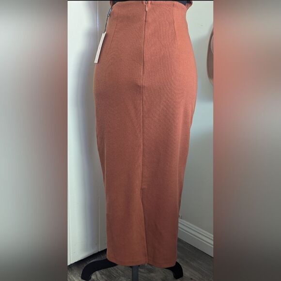 Hello Molly 6 Brown Midi Dress NWT Bodycon Coquette Girl Coastal Cowgirl Chic - Picture 10 of 11